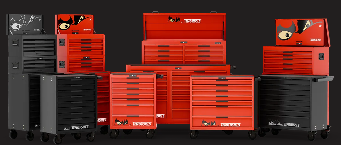 Various Red and Black Tool Chests — North Queensland Independant Fuel Services in Slade Point, QLD