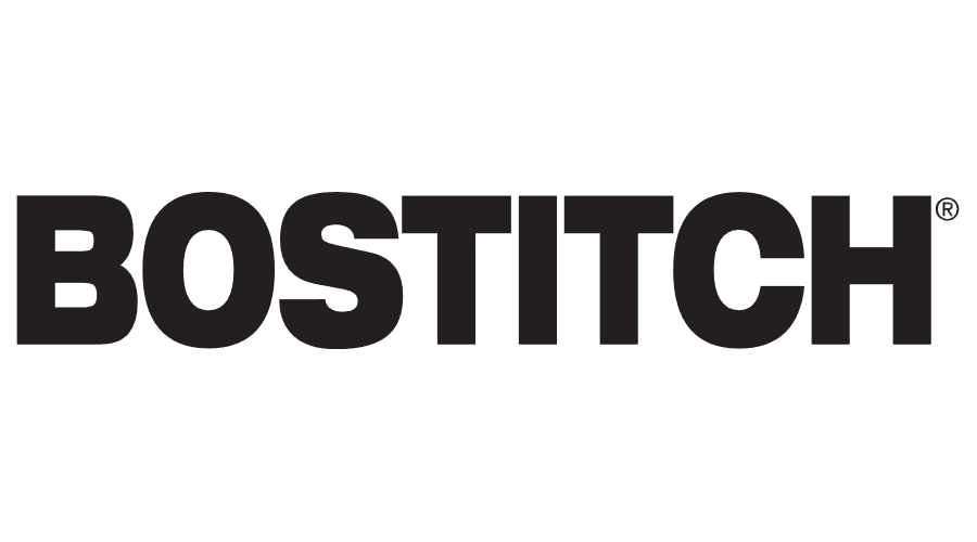 A black and white logo for bostitch on a white background.