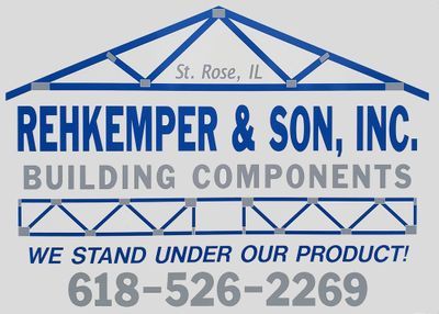 A logo for rehkemper & son inc. building components