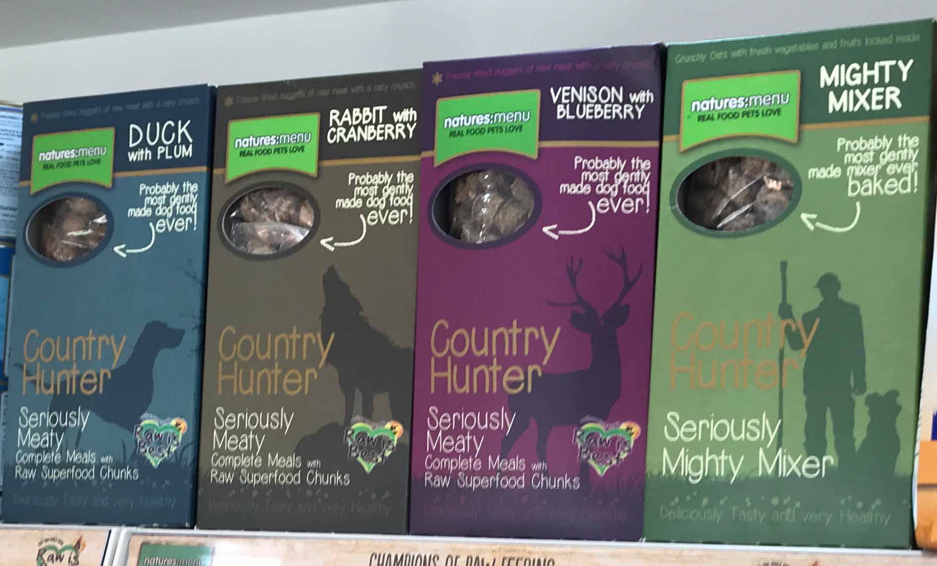 raw dog food natures menu stockists essex, grays, orsett, basildon