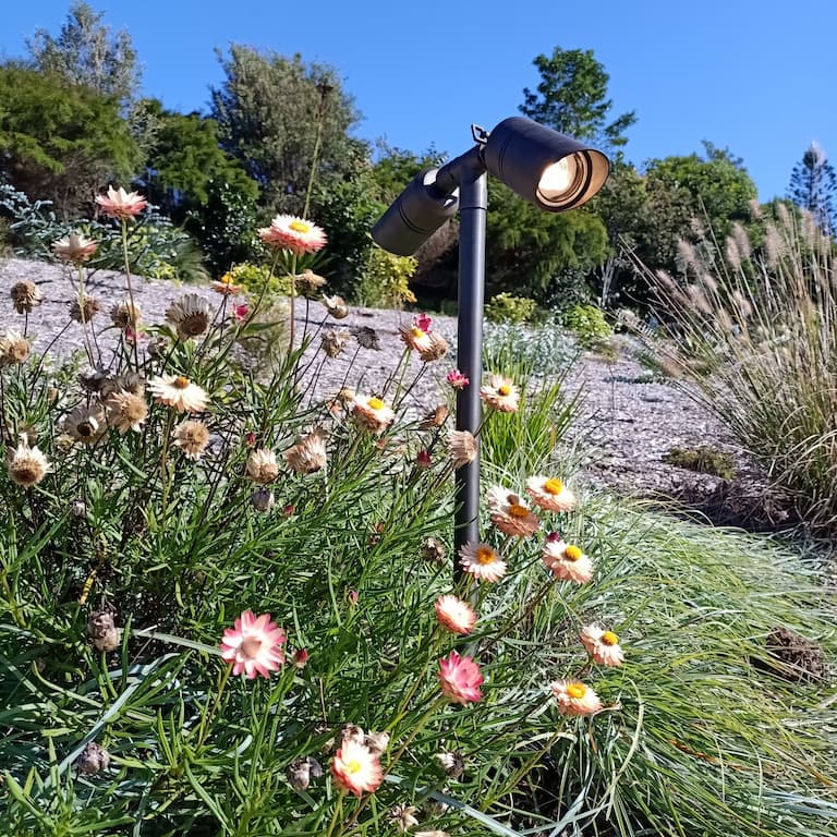 Lights Installed in Garden — Electricians in Byron Shire