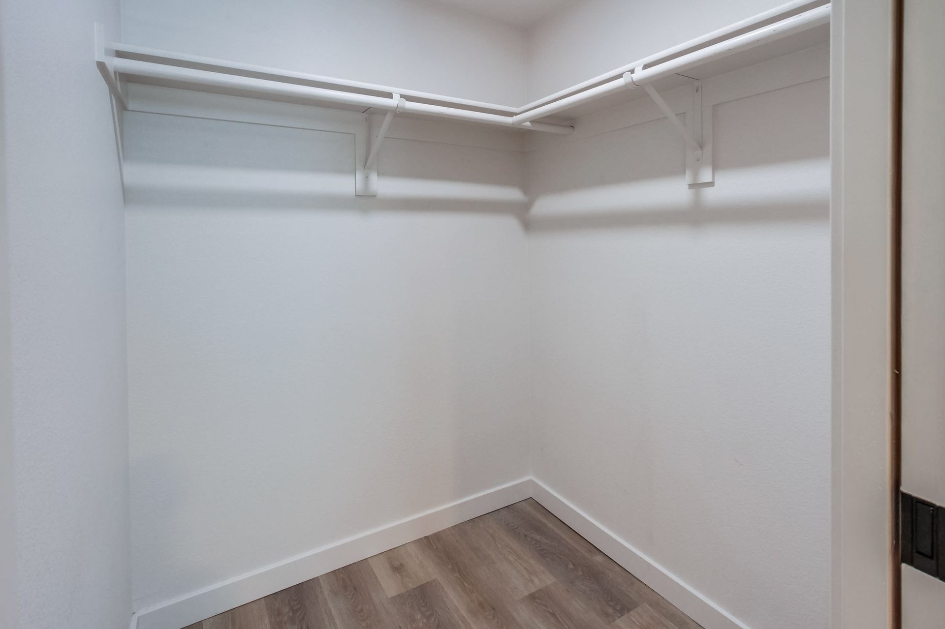 Photo showing a walk-in closet