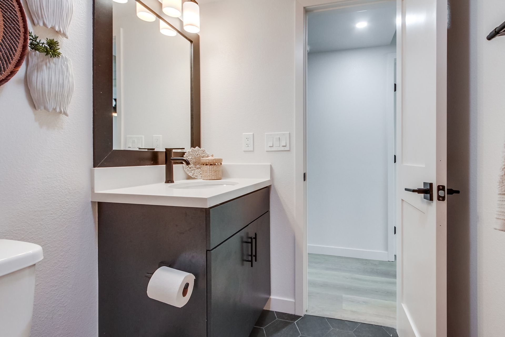 Photo showing a bathroom counter