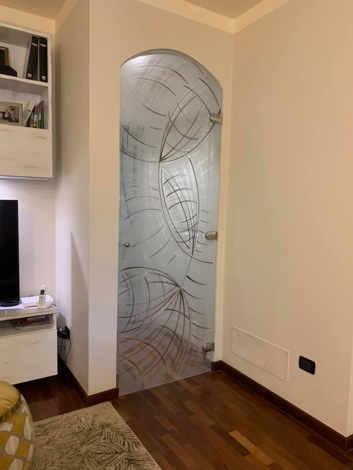 porta in vetro per interno