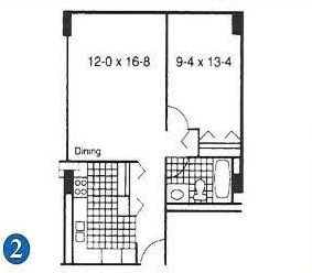 Floor Plan  1 Bed 1 Bath