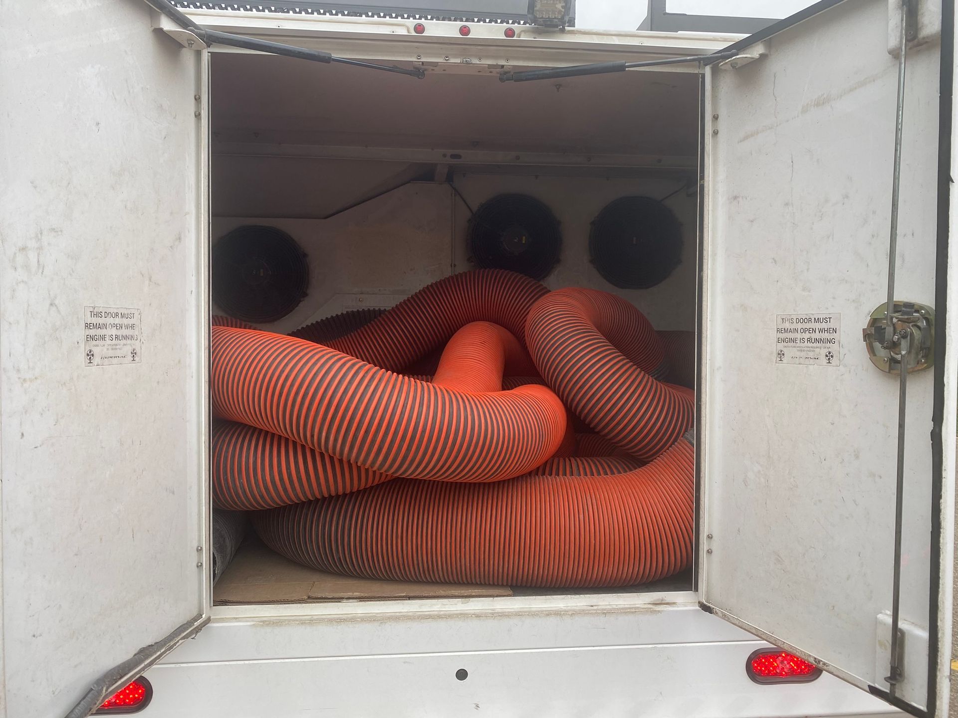 truck-mounted vacuum hoses for duct cleaning