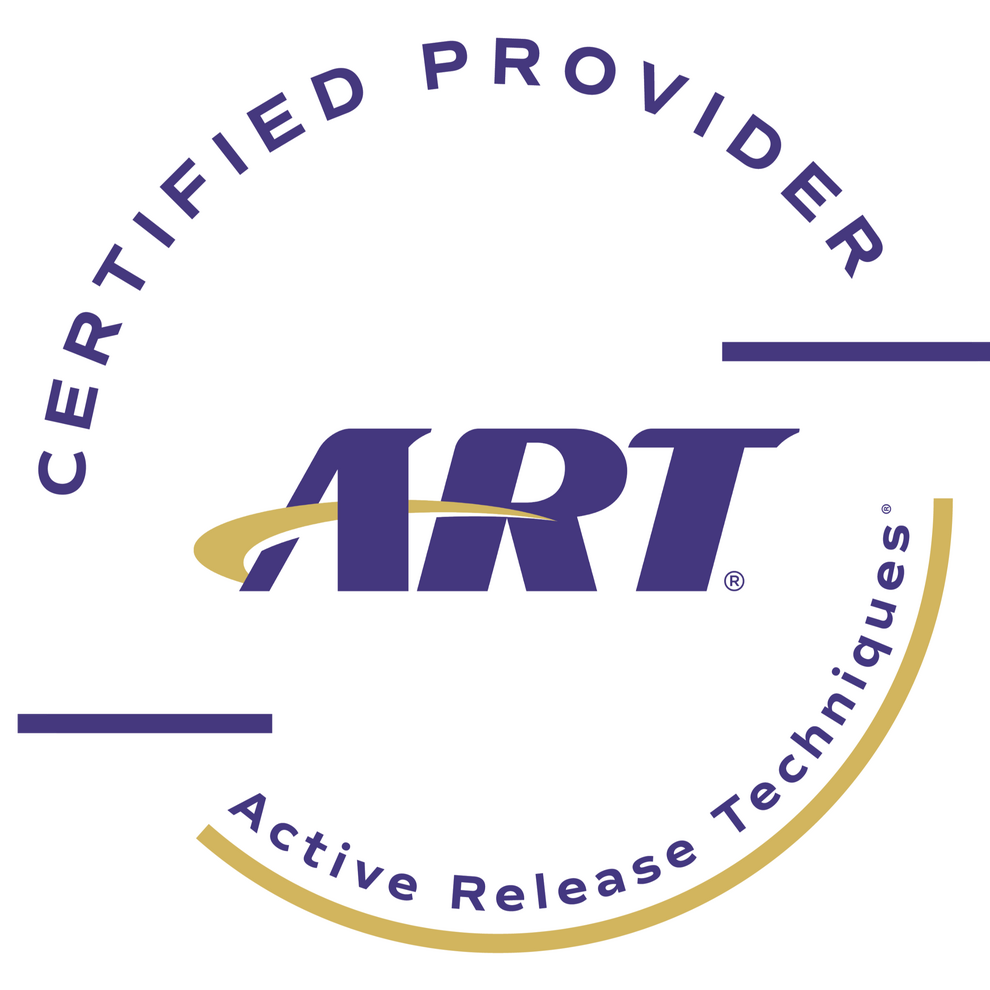 Certified ART (Active Release Techniques) provider logo: purple