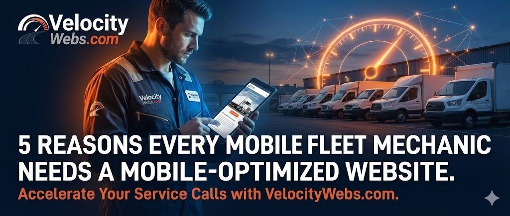 Velocity Webs blog hero image for '5 Reasons Every Mobile Fleet Mechanic Needs a Mobile-Optimized We