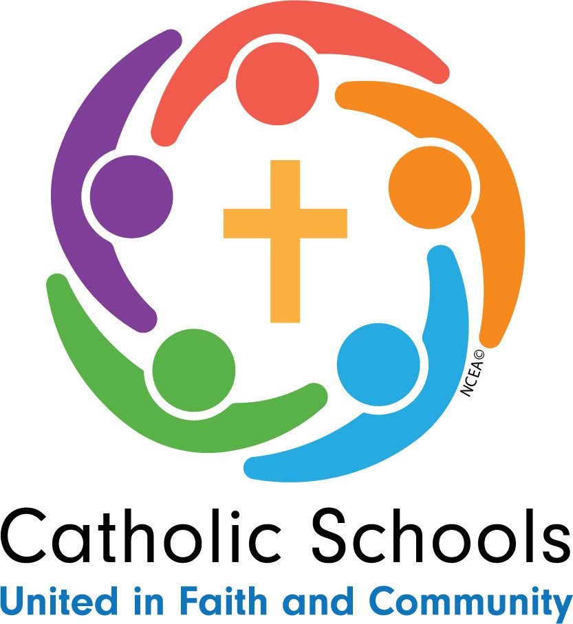 The logo for catholic schools faith excellence service