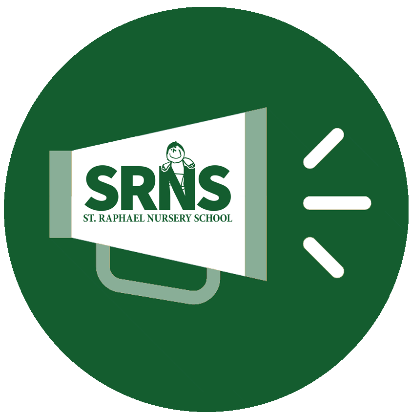 A green circle with a megaphone that says srs on it