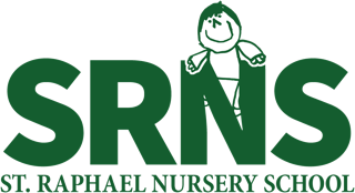 A green logo for st. raphael nursery school