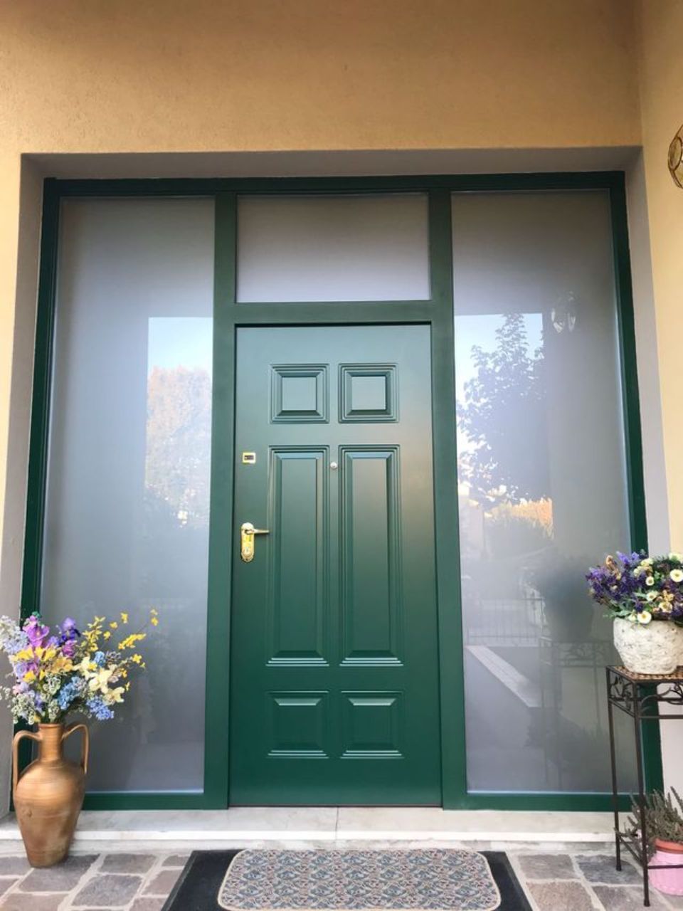 porta blindata verde