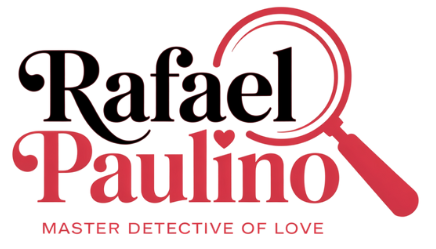 A logo for rafael paulino master detective of love