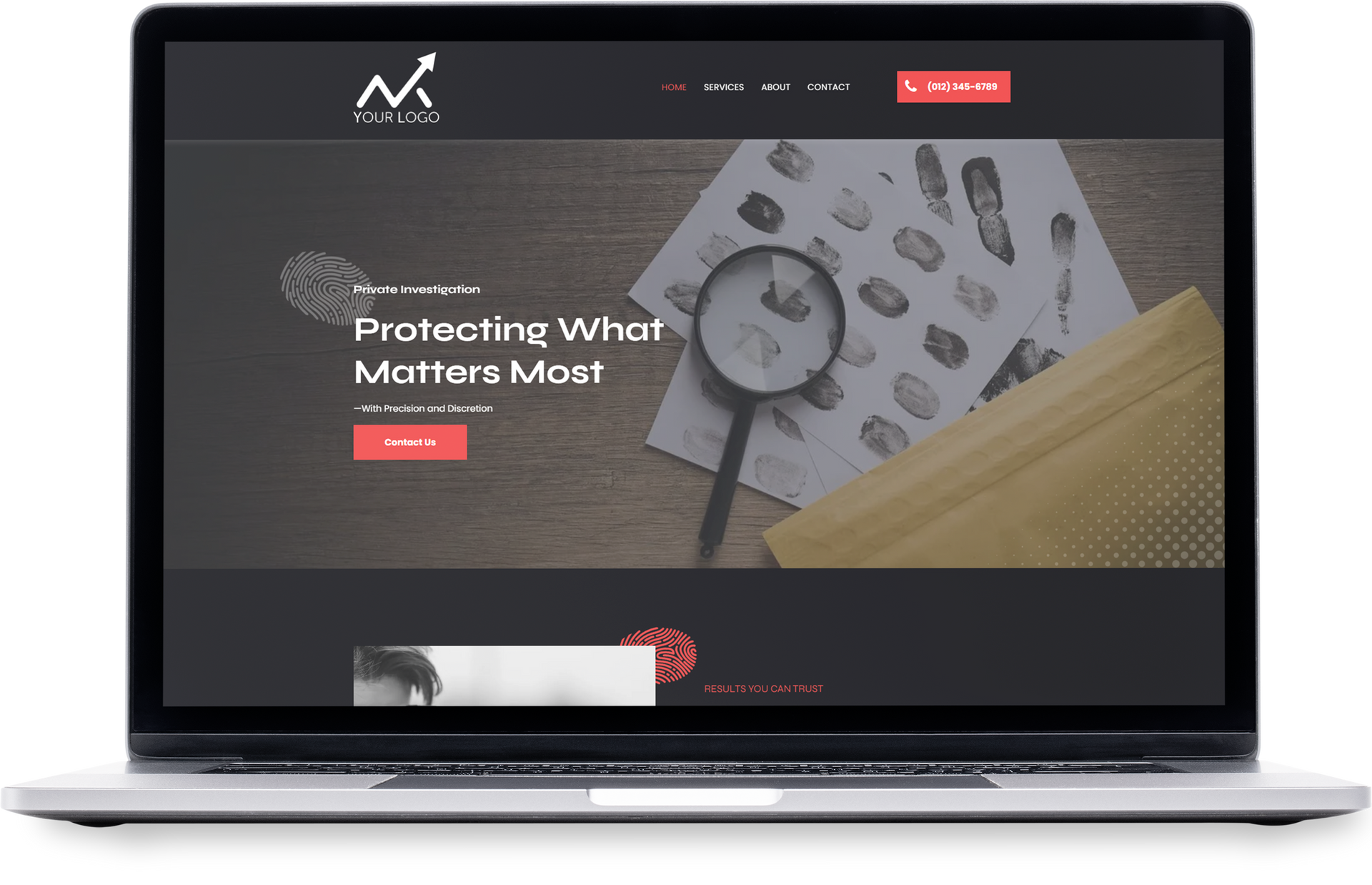 A tablet with a website on it that says we design concept and urban spaces