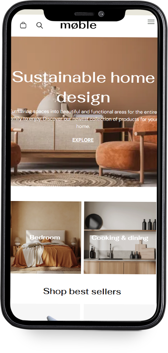 A cell phone with a purple button that says connect to iotech