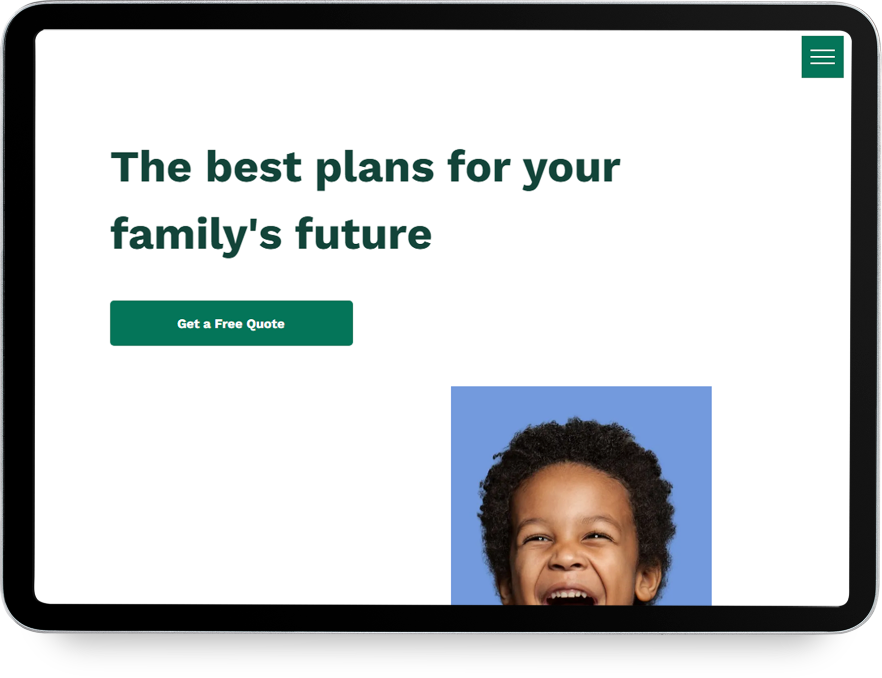 A tablet screen shows a workspace that fits every need.