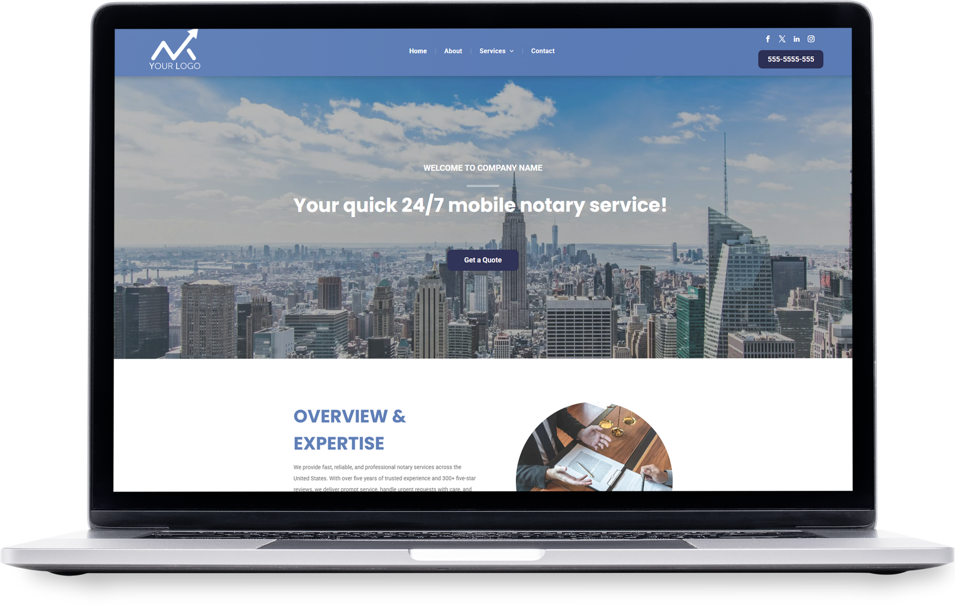 A tablet with a website on it that says we design concept and urban spaces