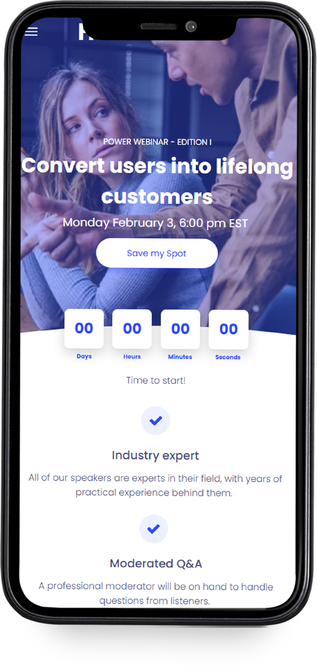A white cell phone displaying a website for archic design