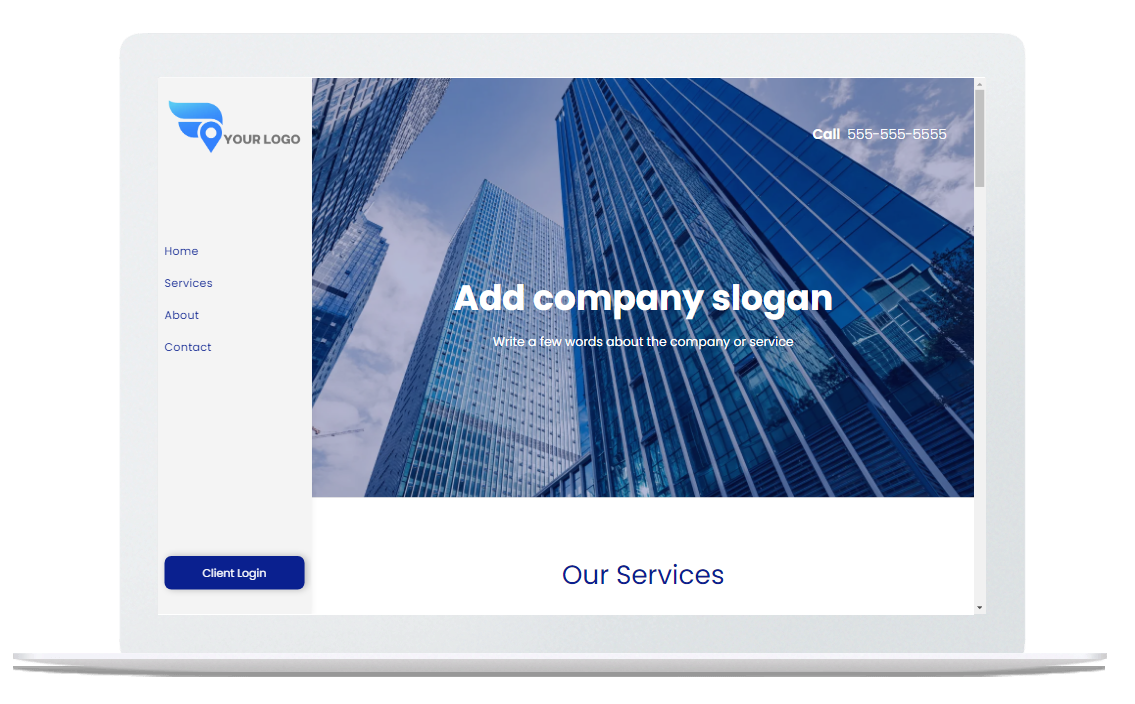 A woman is standing in front of a building on a tablet.