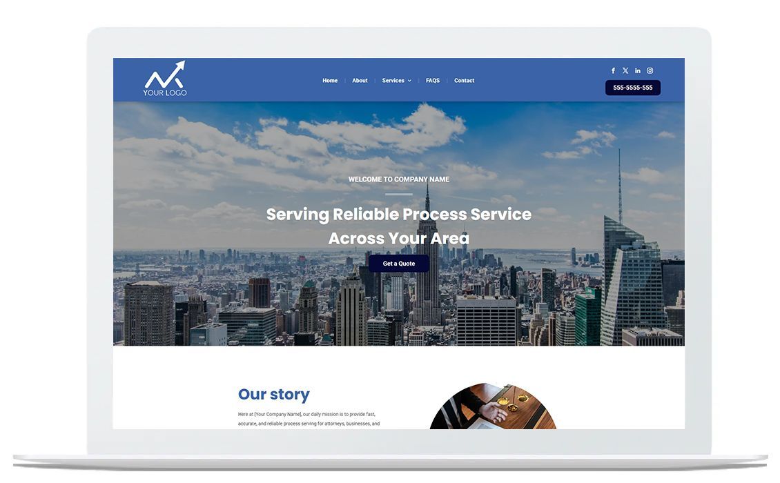 A tablet with a website on it that says we design concept and urban spaces