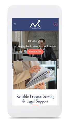 A cell phone with a website on it that says `` add company slogan ''.