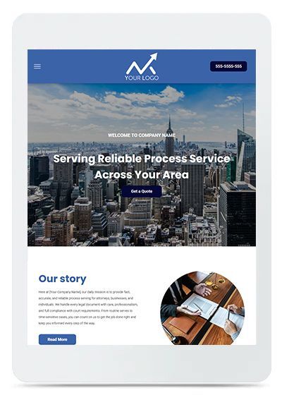 A white cell phone displaying a website for archic design