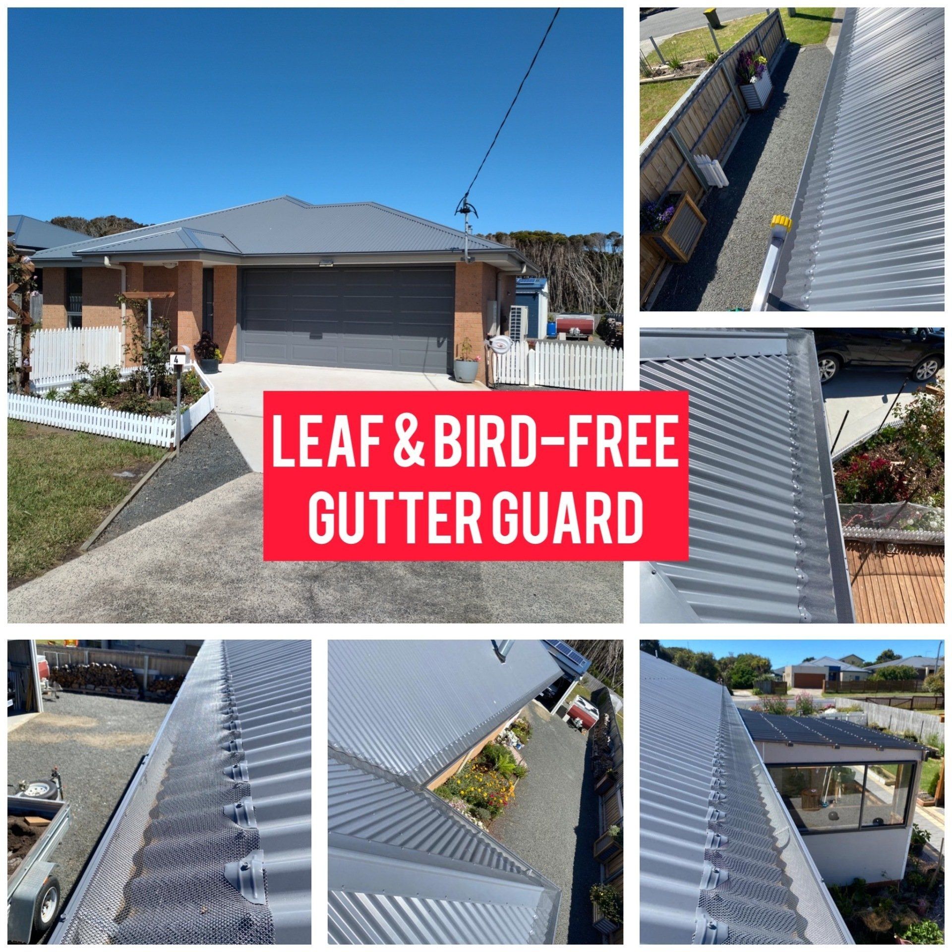before-and-after gutter guard installation