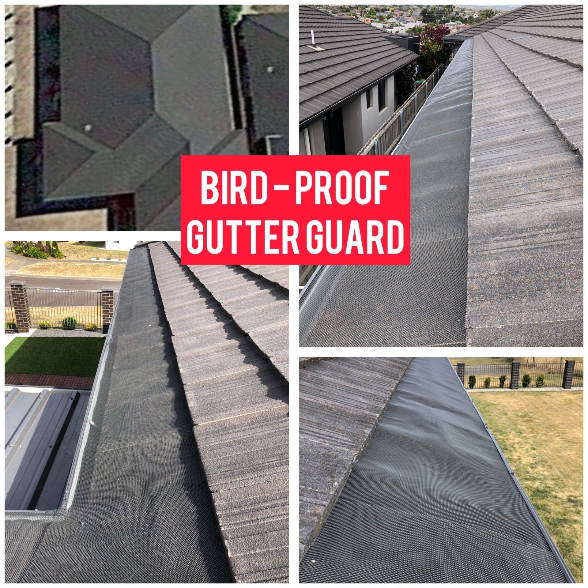 before-and-after gutter guard installation