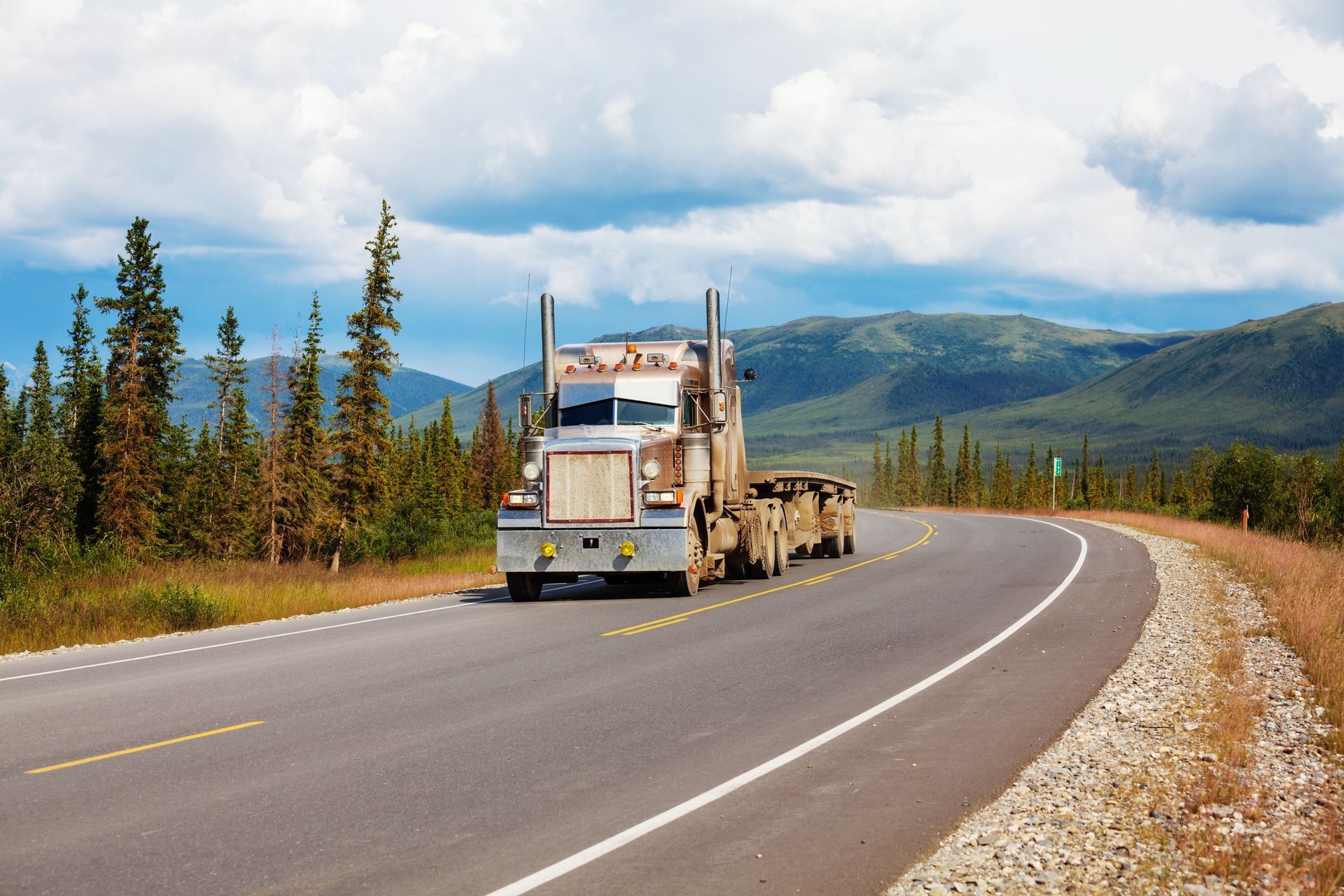 truck on the highway