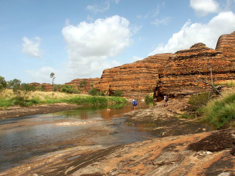 Purnululu, Bungle Bungles, wet season, Piccaninny Creek seen on Willis's Walkabouts trek