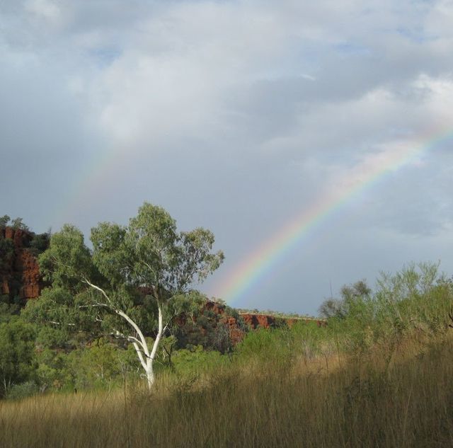 Karijini National Park, April Rainbow near Dales Creek, seen on trek