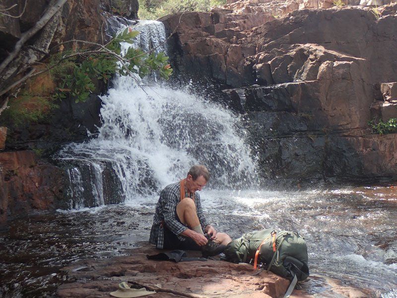 Litchfield waterfall, Willis's Walkabouts wet season trek.