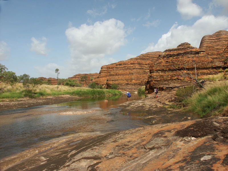 Purnululu/Bungle Bungles, wet season. Piccaninny Creek near the start of the hike.
