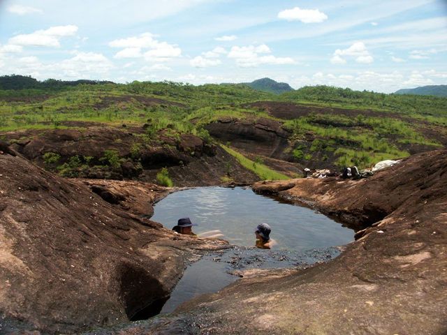 Swim stop above lower Motorcar Falls, Kakadu wet season