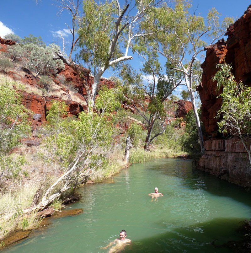 Karijini National Park,, Munjina Gorge Swim
