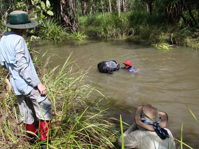 Upper Twin Falls Creek pack float, Kakadu wet season trek
