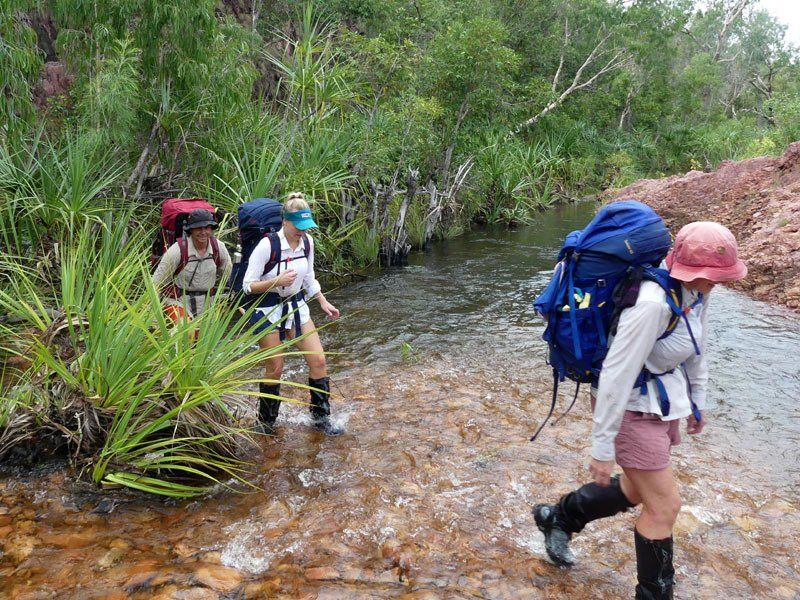 Litchfield hike, wet season creek crossing
