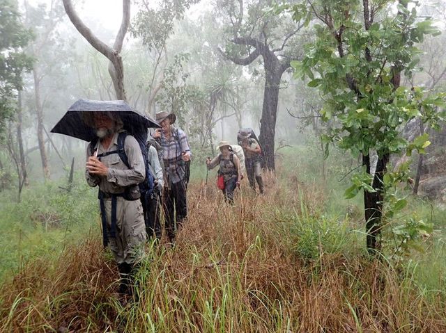 Kakadu, wet season trek, hiking in the rain