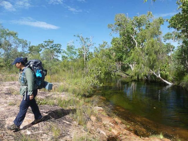 Litchfield, Walking along Tolmer Creek, early wet season camping hike