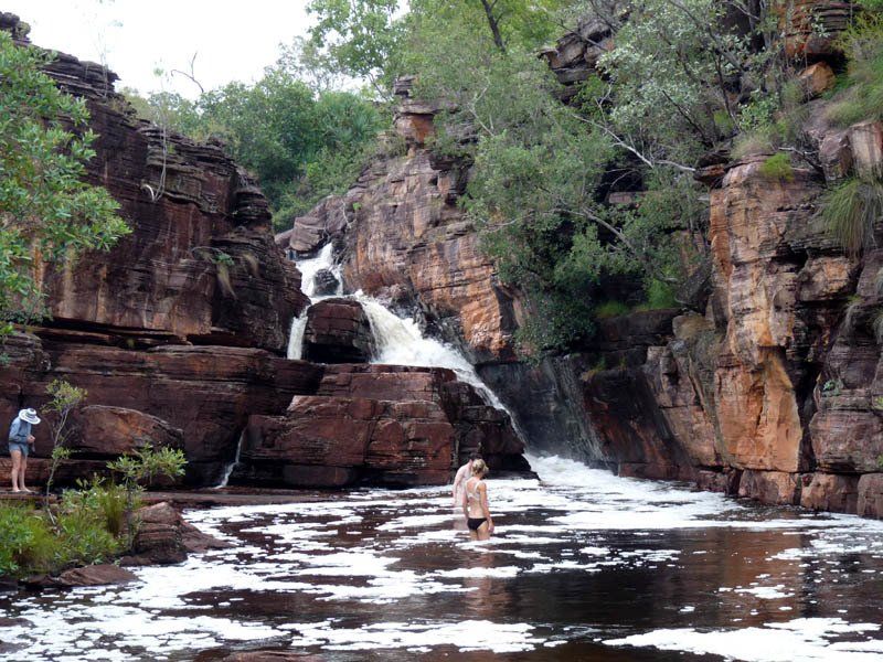 Baroalba Creek above Kubara, swim at wet season waterfall