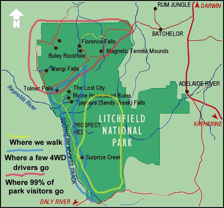 litchfield tourist park map