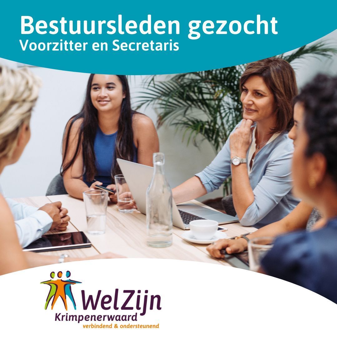 WelZijn Krimpenerwaard zoekt een nieuwe voorzitter en secretaris