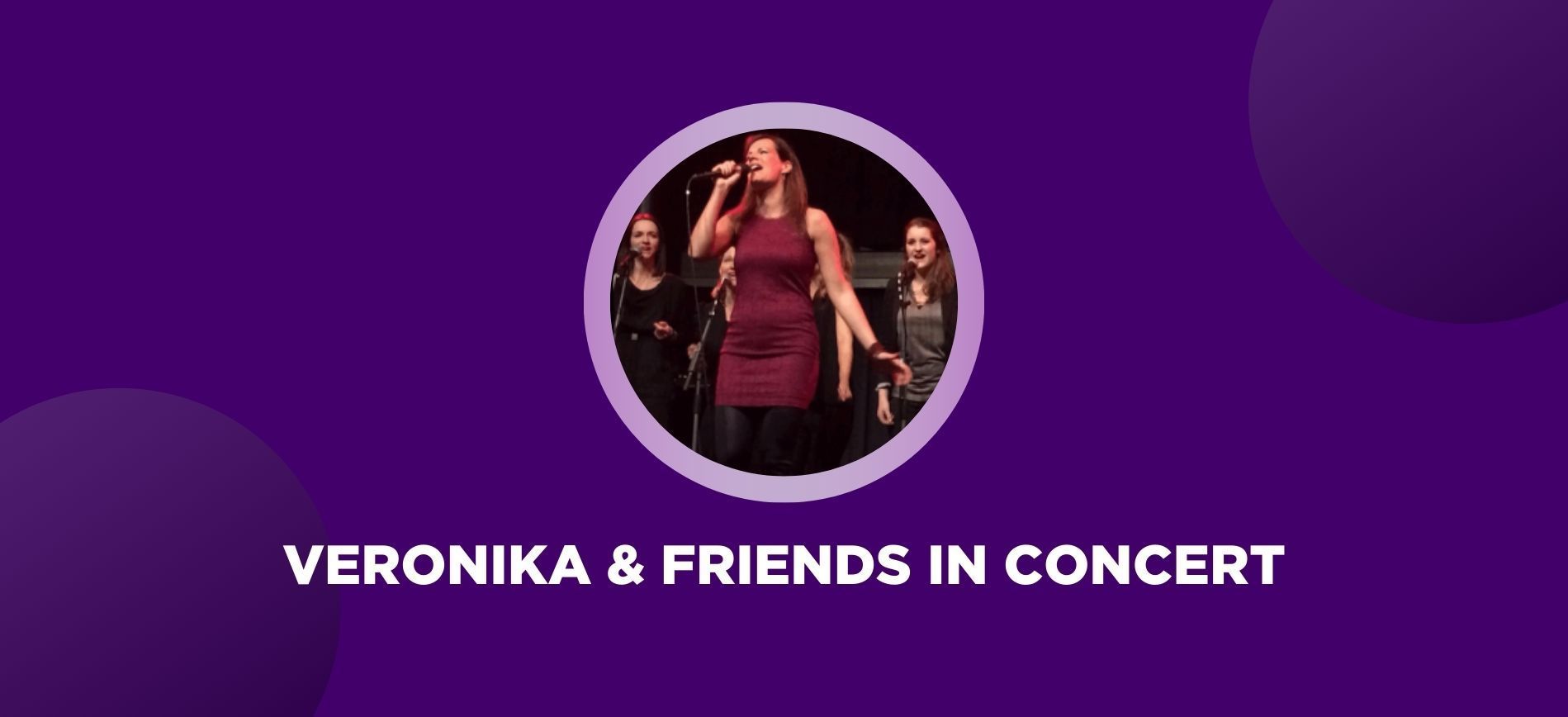 Poster van “Veronika & Friends in Concert” in Amicitia Lekkerkerk, benefiet voor KWF op zondag 25 ja