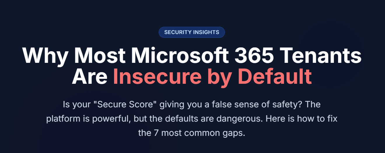 Microsoft 365 tenant security architecture showing identity, conditional access, admin roles, and co