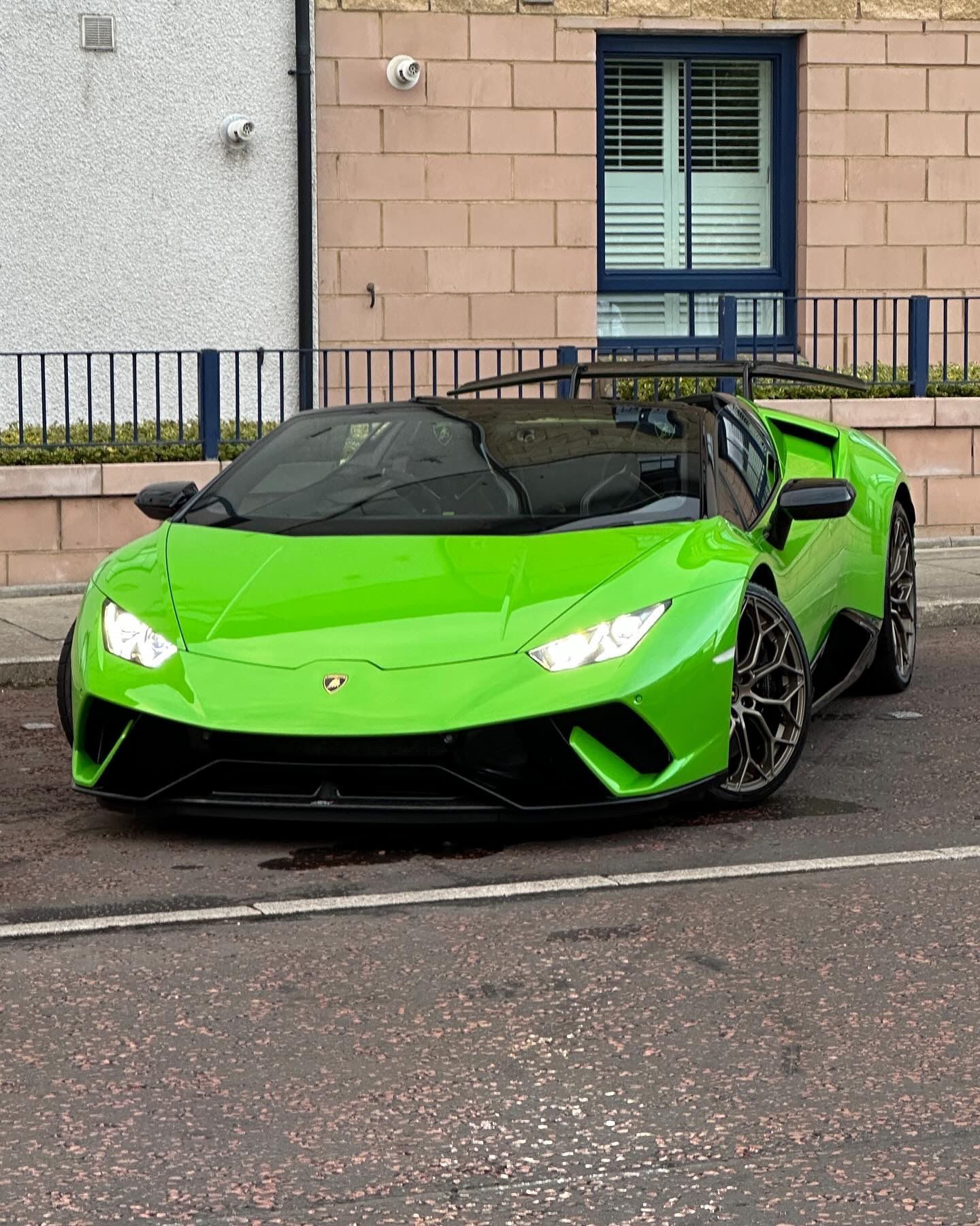 An orange Lamborghini Cleaned