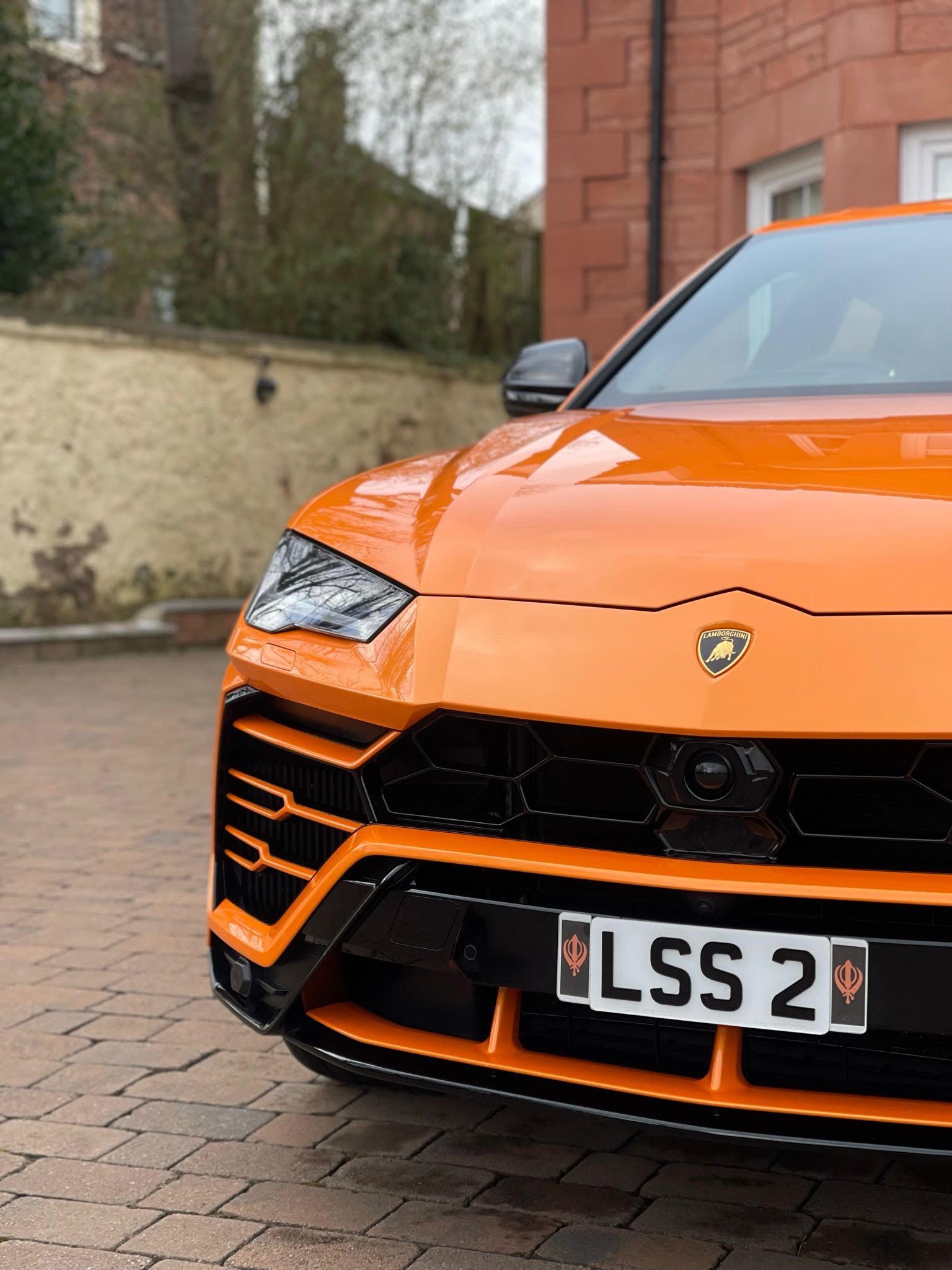 Lamborghini Urus Orange with a deep clean