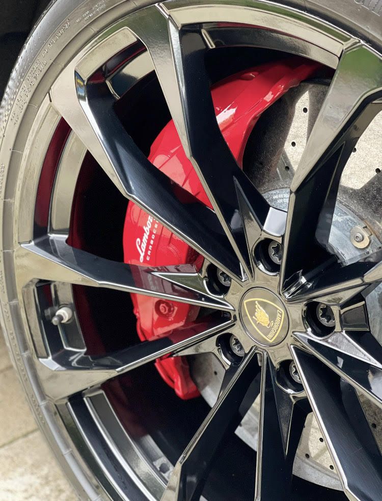 Lamborghini alloy wheels cleaned