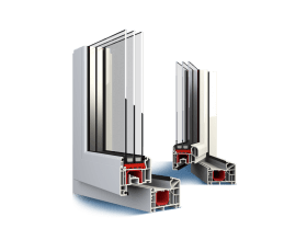 Un'immagine di tre diversi tipi di finestre su uno sfondo bianco.