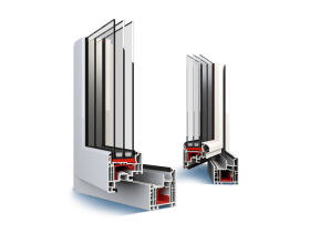 Un'immagine di una finestra con tre diversi tipi di vetro.