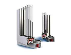 Un'immagine di una finestra con tre diversi tipi di vetro.